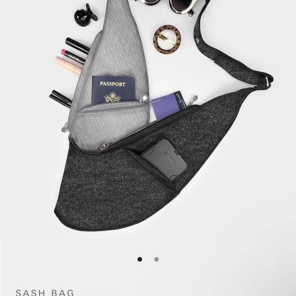 SASH STONE DENIM CLOTH 
BAG - CLASSIC Dark Blue Denim Shoulder Bag - Picture 1 of 10